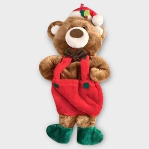 1987 Rennoc Christmas Bear Theodore Stocking Teddy Plush Korea Santas Best VTG